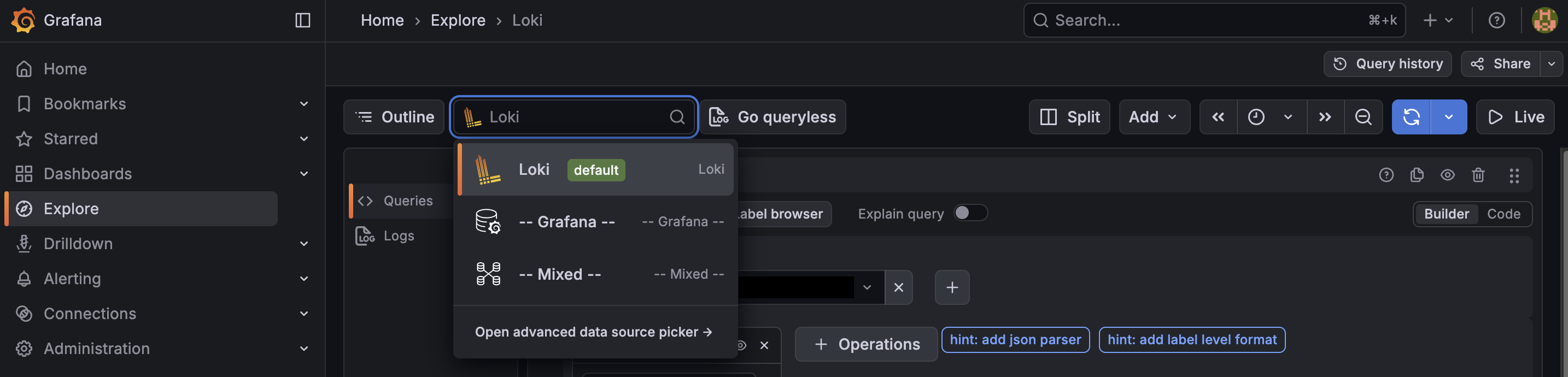 grafana-explore